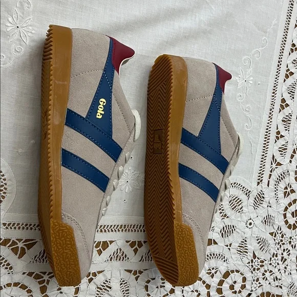 Gola Elan size 7.5 Bone-Navy-Red Men’s 7.5 - Picture 2 of 13